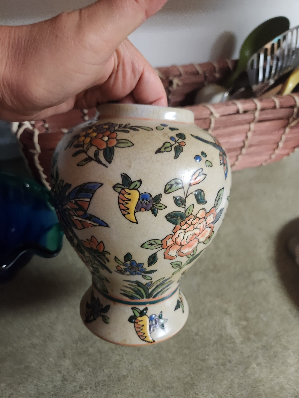 Hand Painted Pottery Vase - Picture 5 of 11
